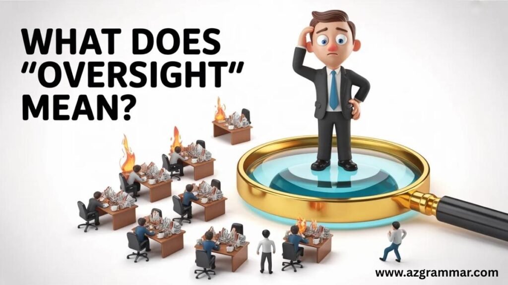 What Does “Oversight” Mean?