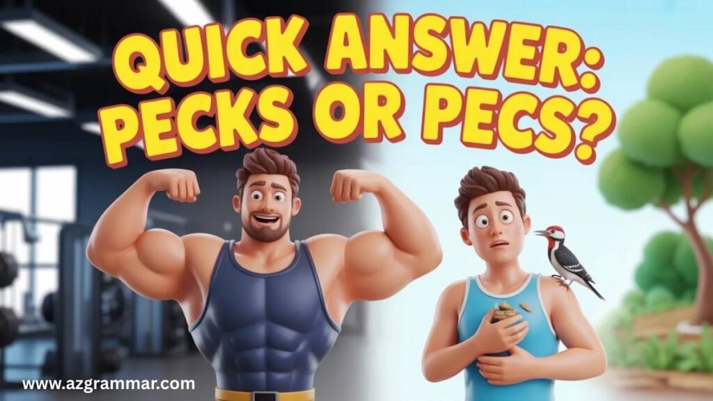 Quick Answer: Pecks or Pecs?