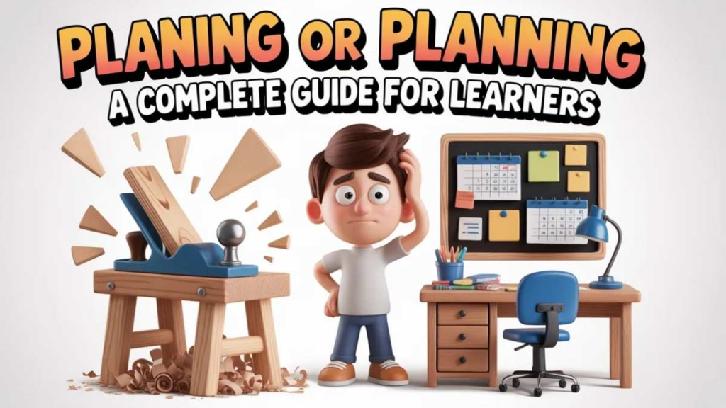 Planing or Planning — The Quick Answer