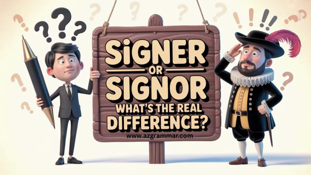 Quick Answer: Signer vs Signor Explained