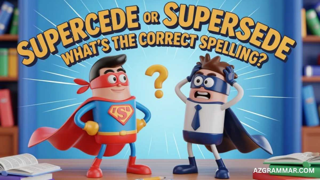 Quick Answer: Supercede or Supersede?