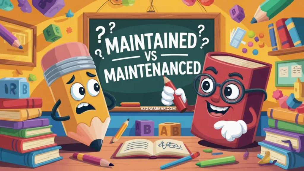 Quick Answer: Maintained vs Maintenanced