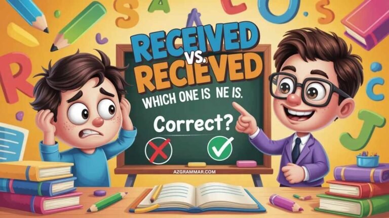 Received vs Recieved: Which Spelling Is Correct (2026 Guide) - AZ Grammar