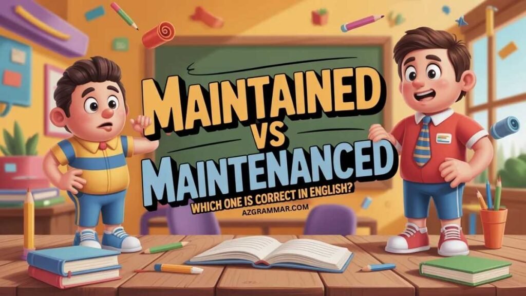Maintained vs Maintenanced: Which One Is Correct in English?