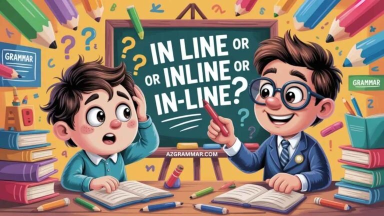 Past Line Inner Line In Line or Inline or In-Line? Most Writers Get This Wrong - AZ Grammar