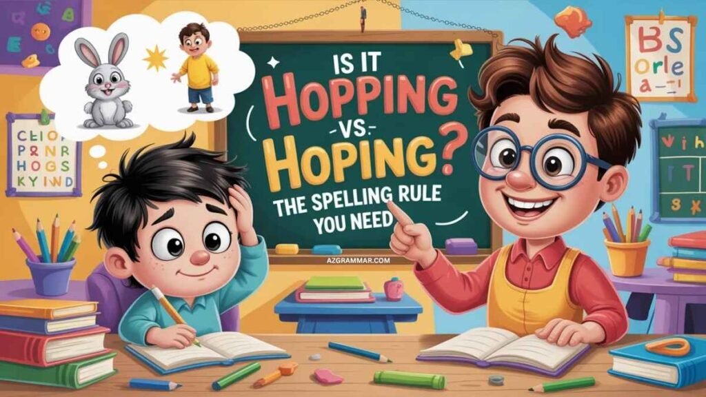 “Is It Hopping or Hoping? The Spelling Rule You Need”