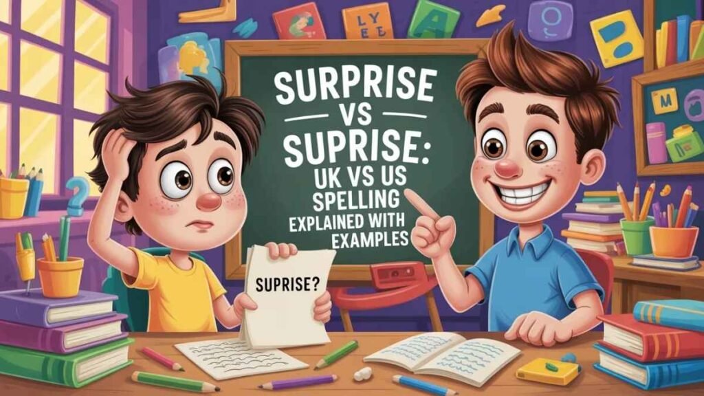 Surprise or Suprise: UK vs US Spelling Explained With Examples