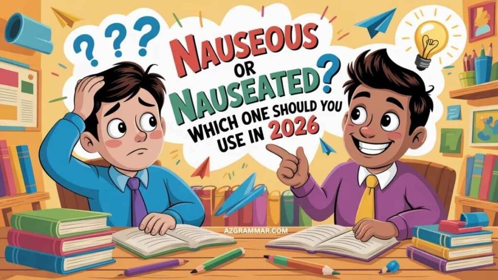 Nauseous or Nauseated? Which One Should You Use in 2026