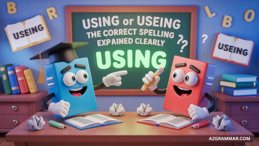 Quick Answer: Using Is Correct, Not Useing