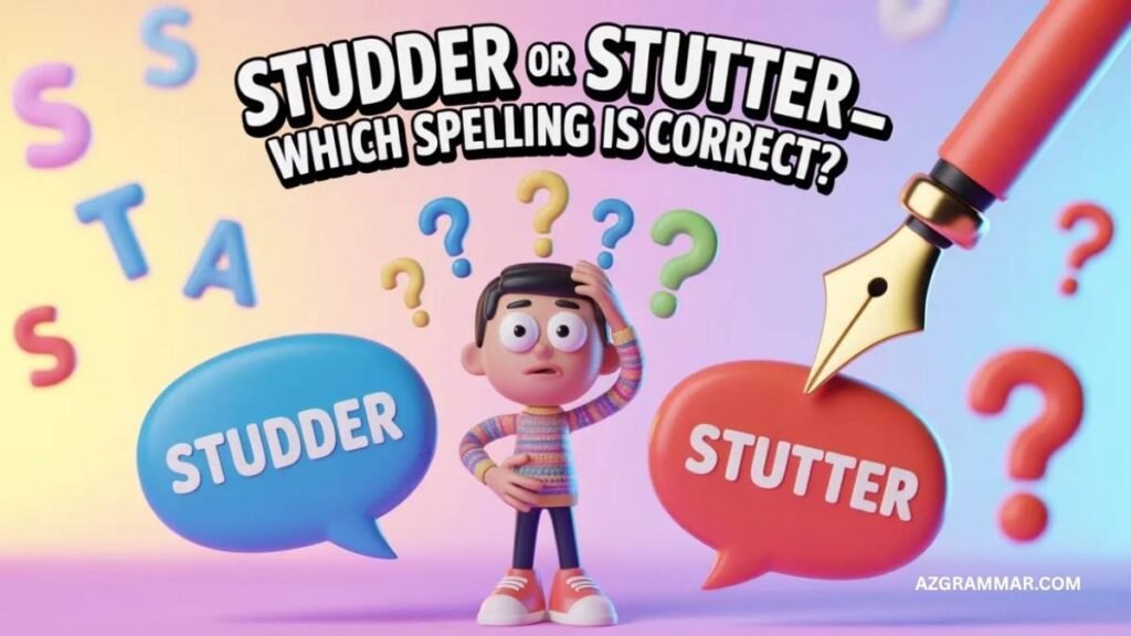 Studder or Stutter – Which Spelling Is Correct?