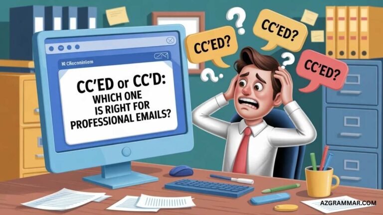 CC’ed or CC’d: Which One Is Right for Professional Emails? - AZ Grammar