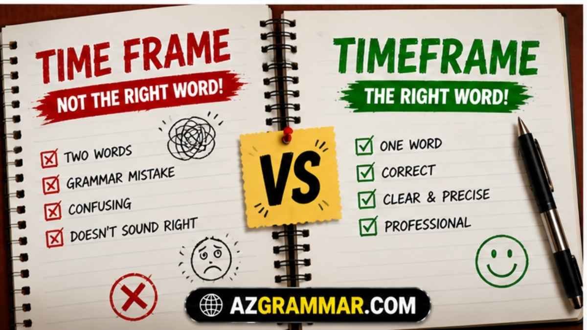 Time Frame vs Timeframe: Which Is Correct? (2026) - AZ Grammar